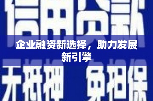 海宁企业融资新选择，助力发展新引擎