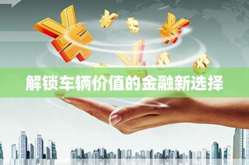 海宁解锁车辆价值的金融新选择