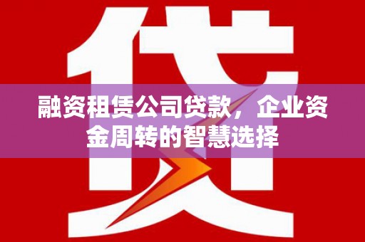 海宁融资租赁公司贷款，企业资金周转的智慧选择
