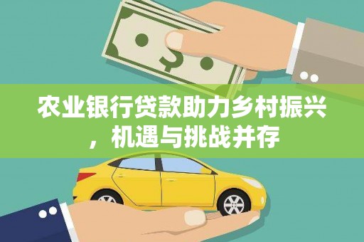 海宁农业银行贷款助力乡村振兴，机遇与挑战并存