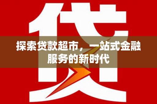 海宁探索贷款超市，一站式金融服务的新时代