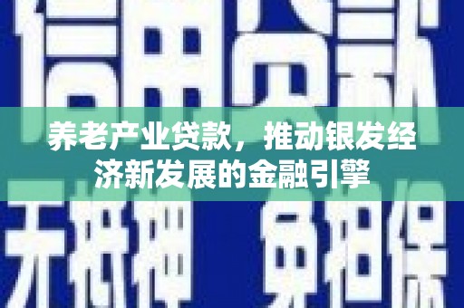 海宁养老产业贷款，推动银发经济新发展的金融引擎