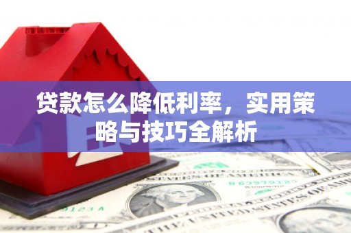 海宁贷款怎么降低利率，实用策略与技巧全解析